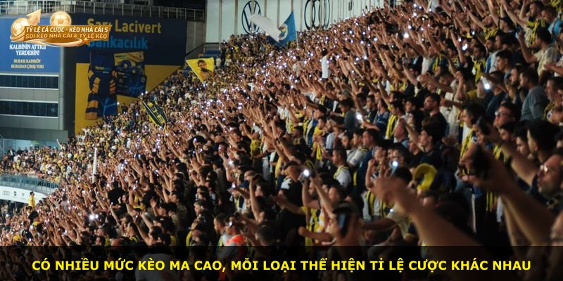 Có nhiều mức kèo Ma Cao, mỗi loại thể hiện tỉ lệ cược khác nhau
